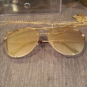 QUAY HIGH KEY RIMLESS SUNGLASSES